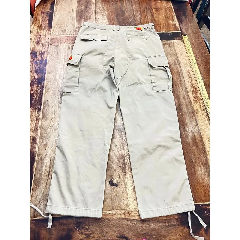Empyre Men's Tan Bubble Logo Khaki Cargo Skate Pants Size 32